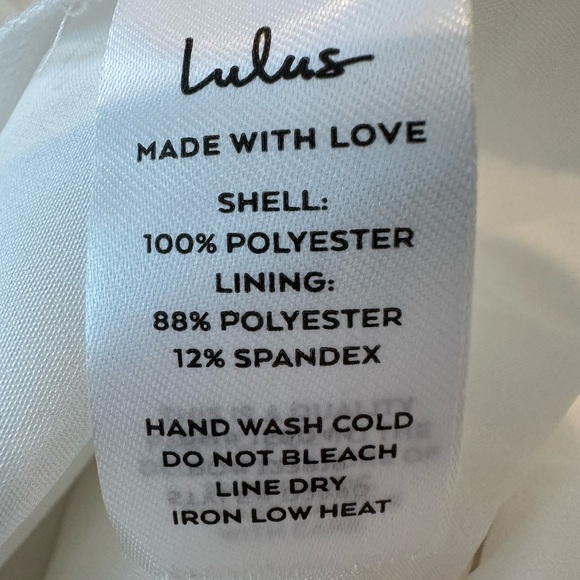 Lulu's White Flutter Sleeve Mini Dress Size Small - Picture 9 of 9